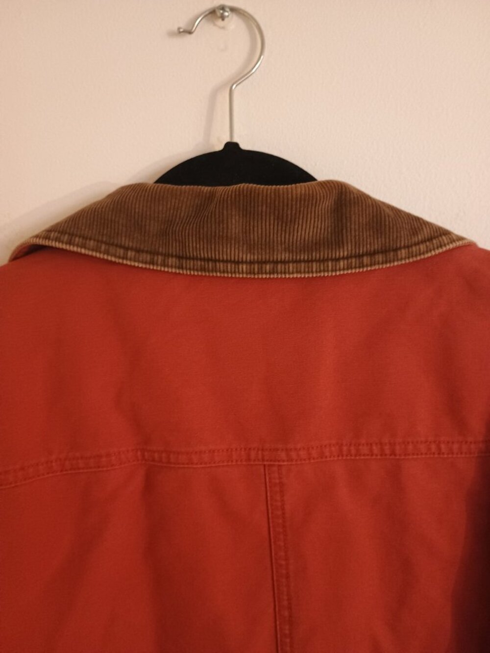LL BEAN Red Barn Coat Cotton Jacket Women XL with Flannel and Corduroy - Picture 12 of 12
